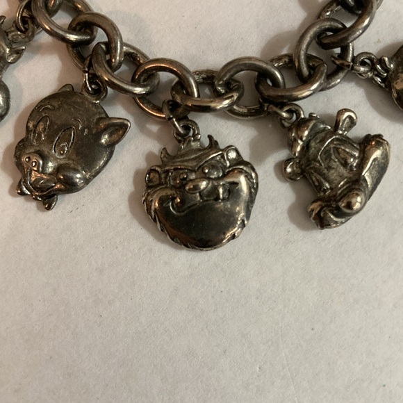 1992 Warner Brothers Silvertone Cartoon Character Character Charm Bracelet - Picture 4 of 8